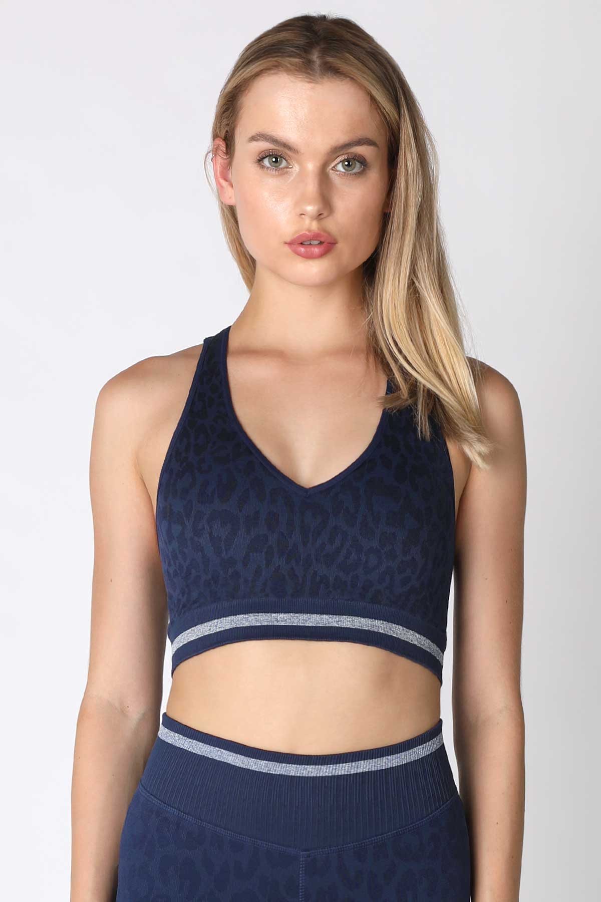 Leo Stripe Deep V Bra