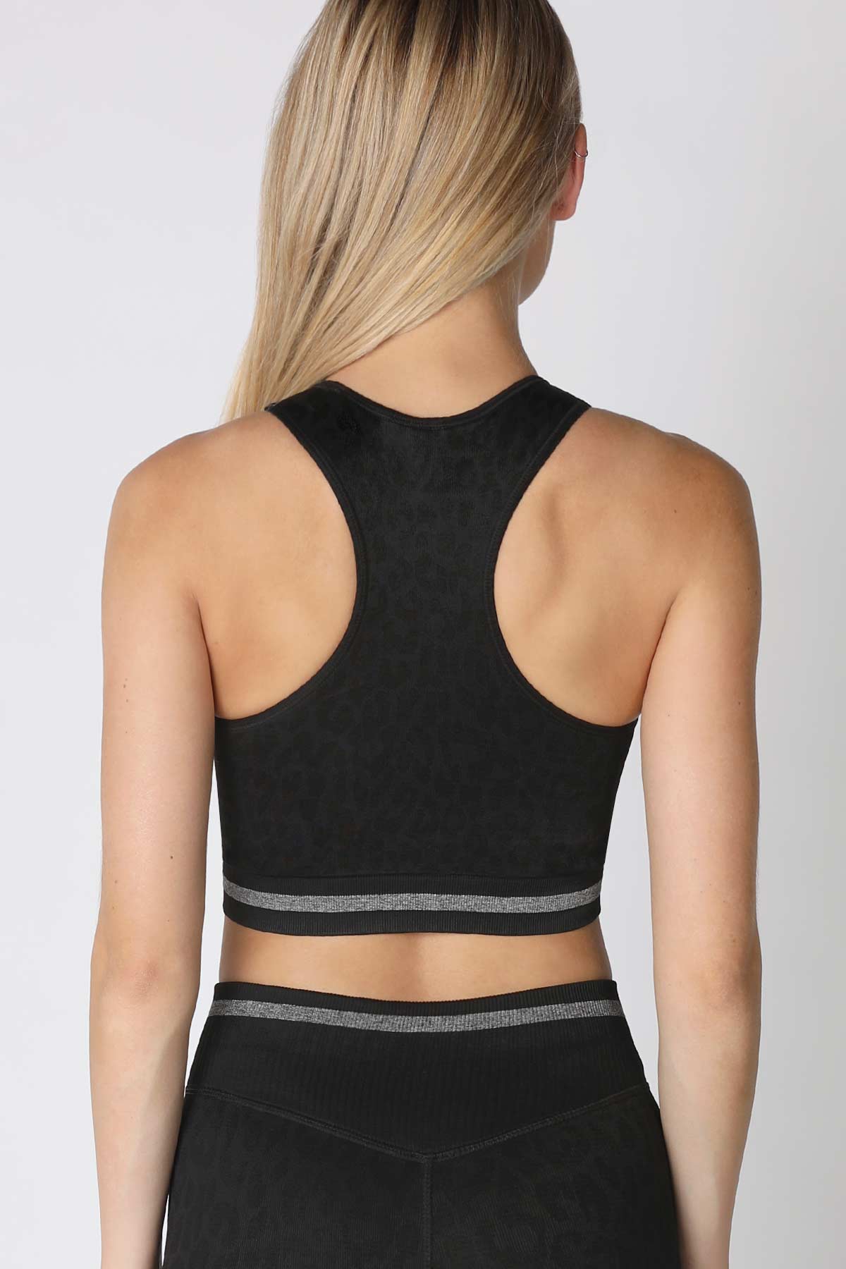 Leo Stripe Racer Back Bra