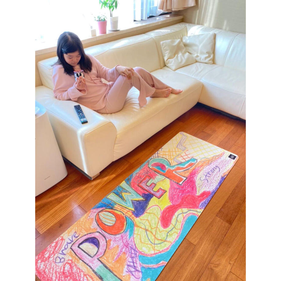 【ちびっこアーティストオリジナルマット】クレヨン付!